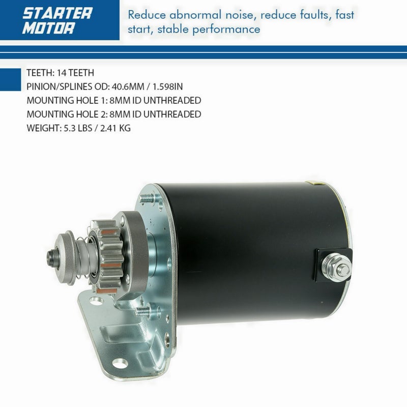 TOPSCOPE Starter Motor Compatible with 1999-2006 Cub Cadet 1998-2010 John Deere 2002-2011 Sabo 2000-2005 Scotts 1999-2010 Toro Replace # 593934 693551 LG693551 BS693551 - Image 3